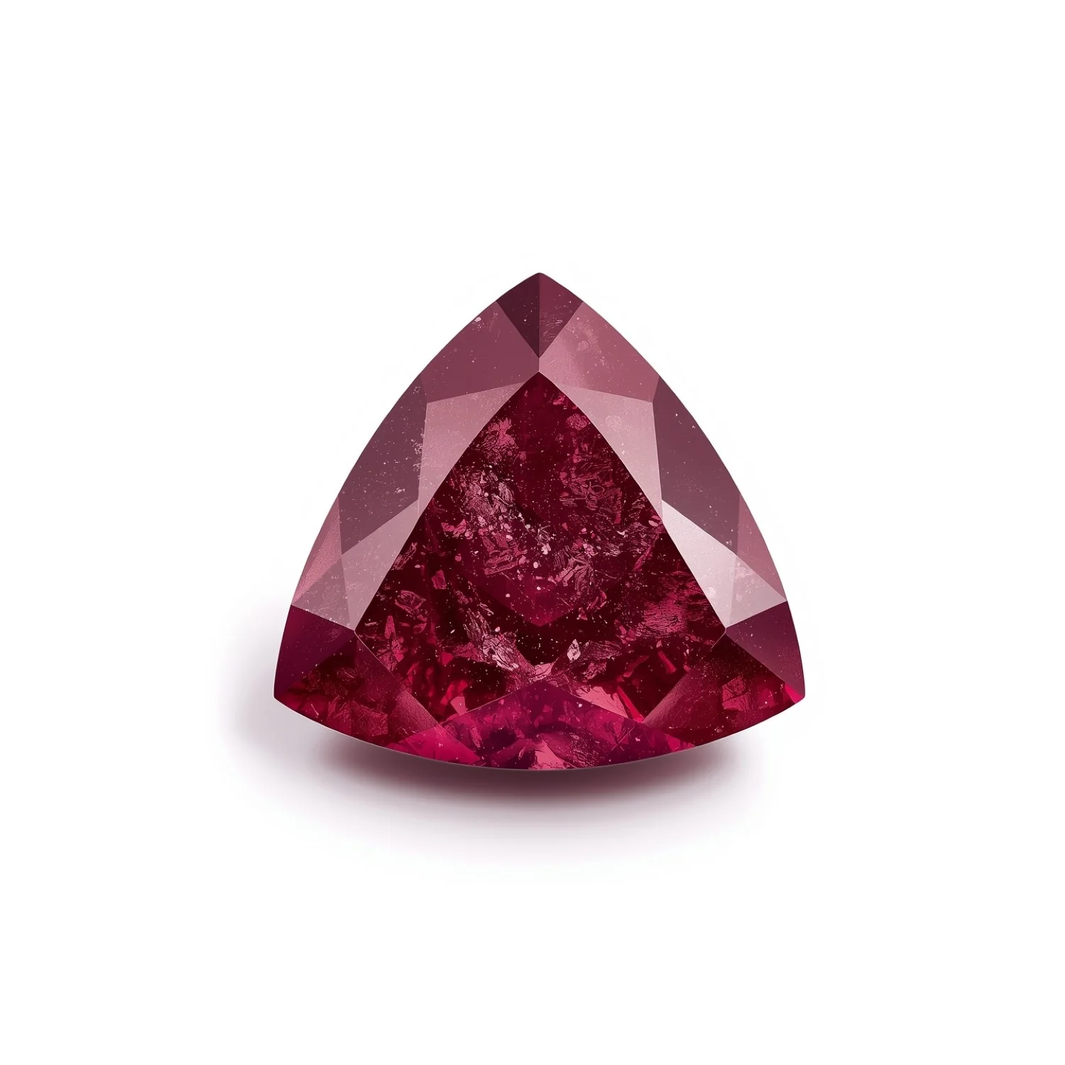 Red Jade 10PC Tiny 4x4 MM Triangle Faceted Red Brilliant Semi Precious Loose Gems - Image 2