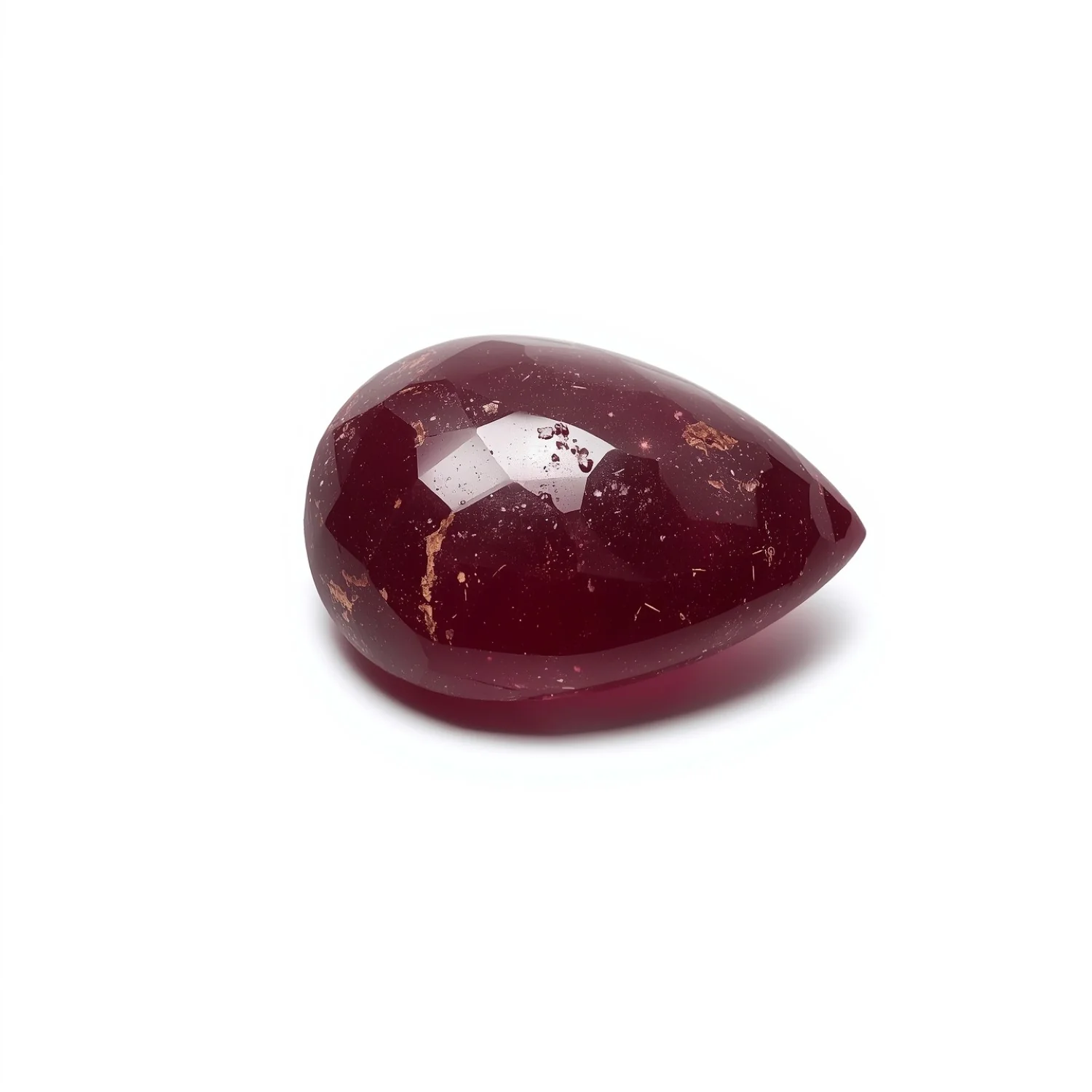 Red Jade 10PC Tiny 4x6 MM Pear Cabochon Red Sparkling semi Precious Gems - Image 2