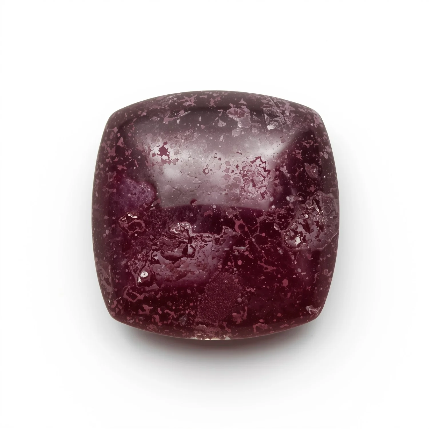 Red Jade 1PC Large 10x10 MM Square Cabochon Red Lustrous semi Precious Loose Gemstone - Image 2