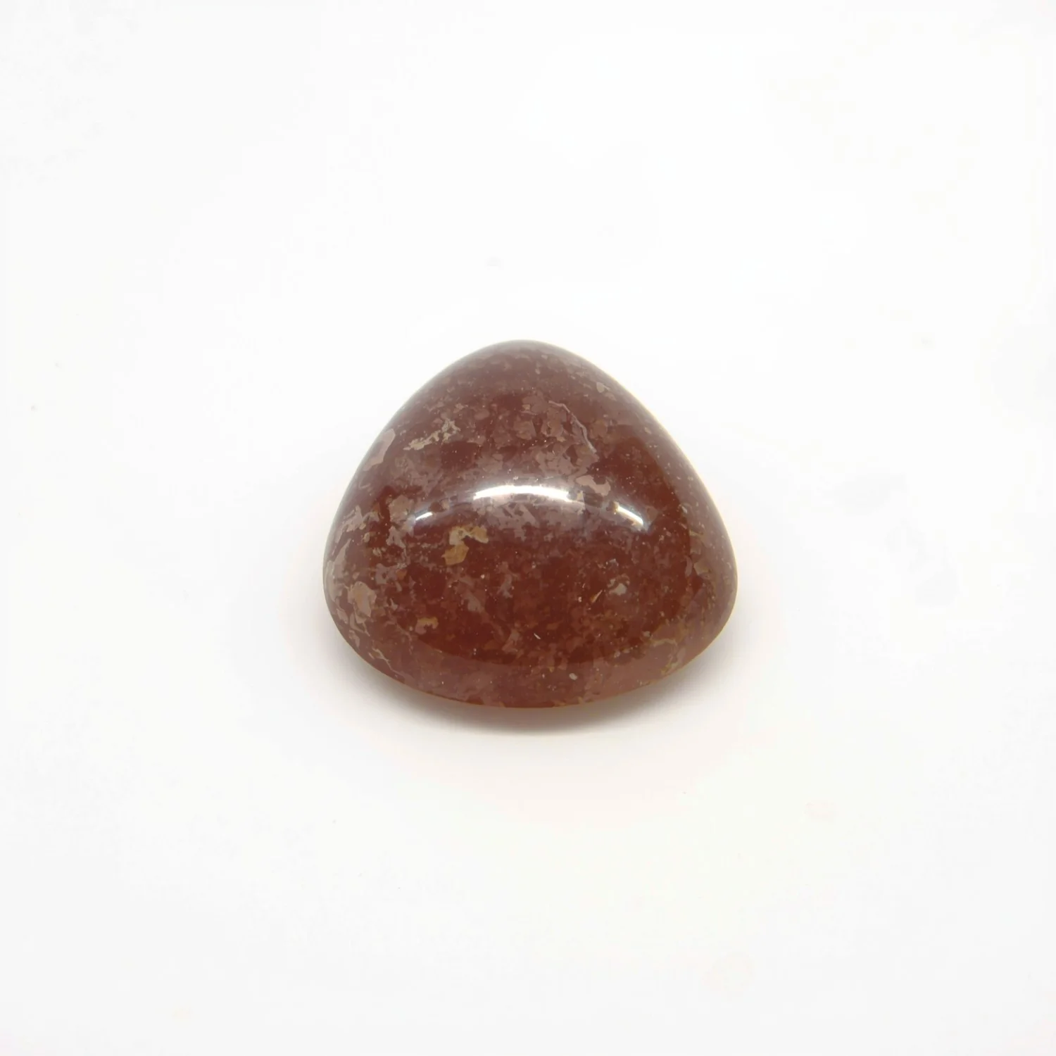 Red Jade 1PC Large 10x10 MM Triangle Cabochon Red Brilliant semi Precious Precious Gemstone - Image 2