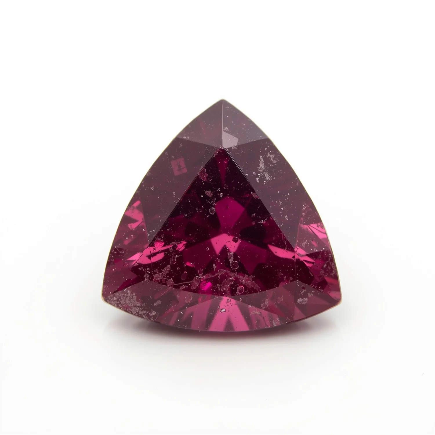 Red Jade 1PC Large 10x10 MM Triangle Faceted Red Shine Semi Precious Loose Gemstones