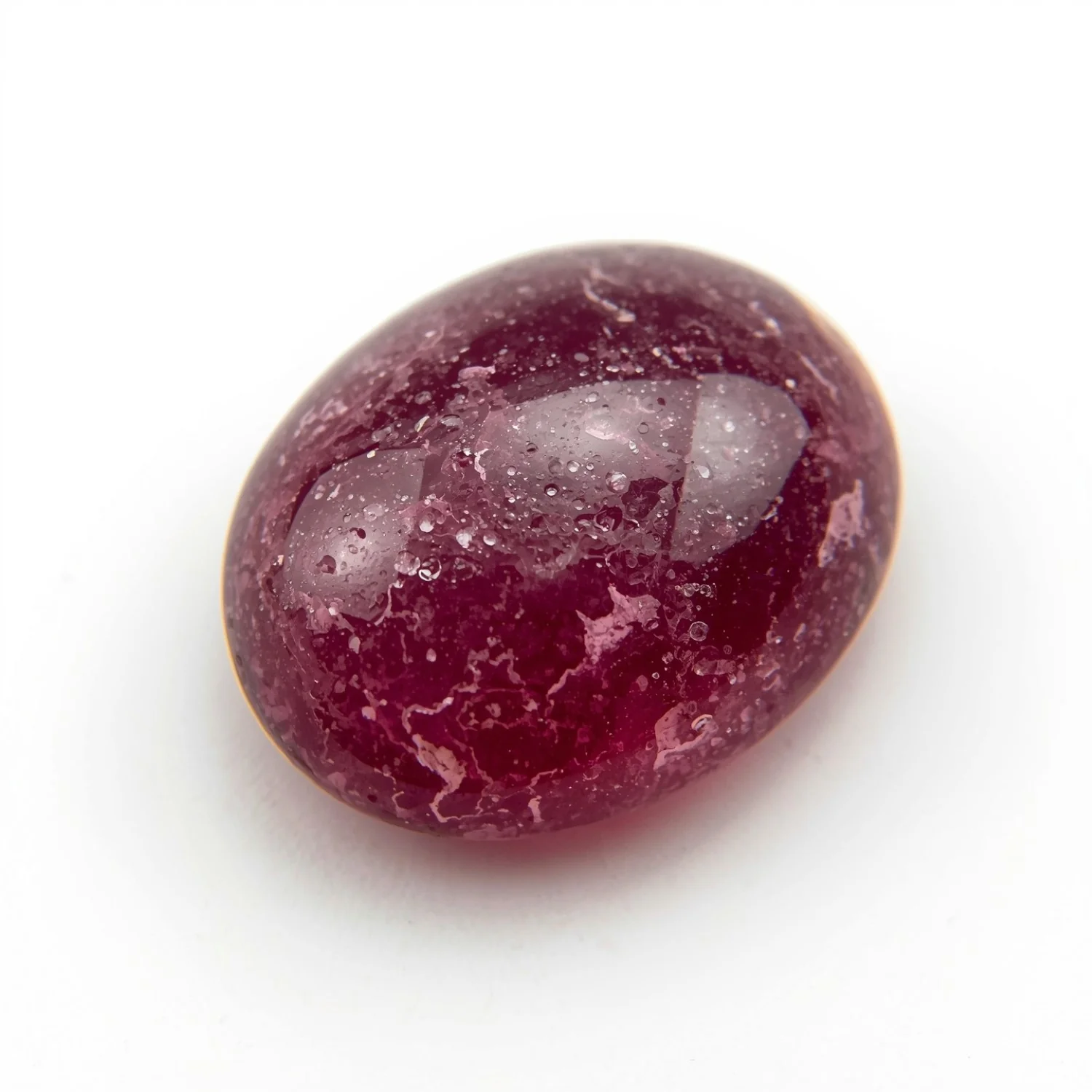 Red Jade 1PC Large 10x12 MM Oval Cabochon Red Lustrous semi Precious Semi Precious Gemstone - Image 2