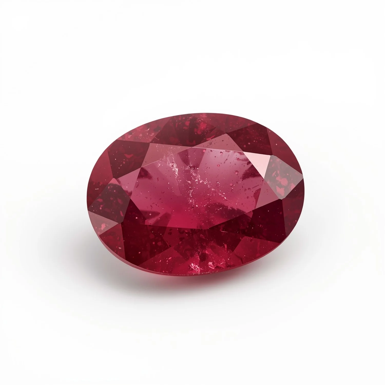 Red Jade 1PC Large 9x11 MM Oval Faceted Red Fine Semi Precious Gems - Image 2