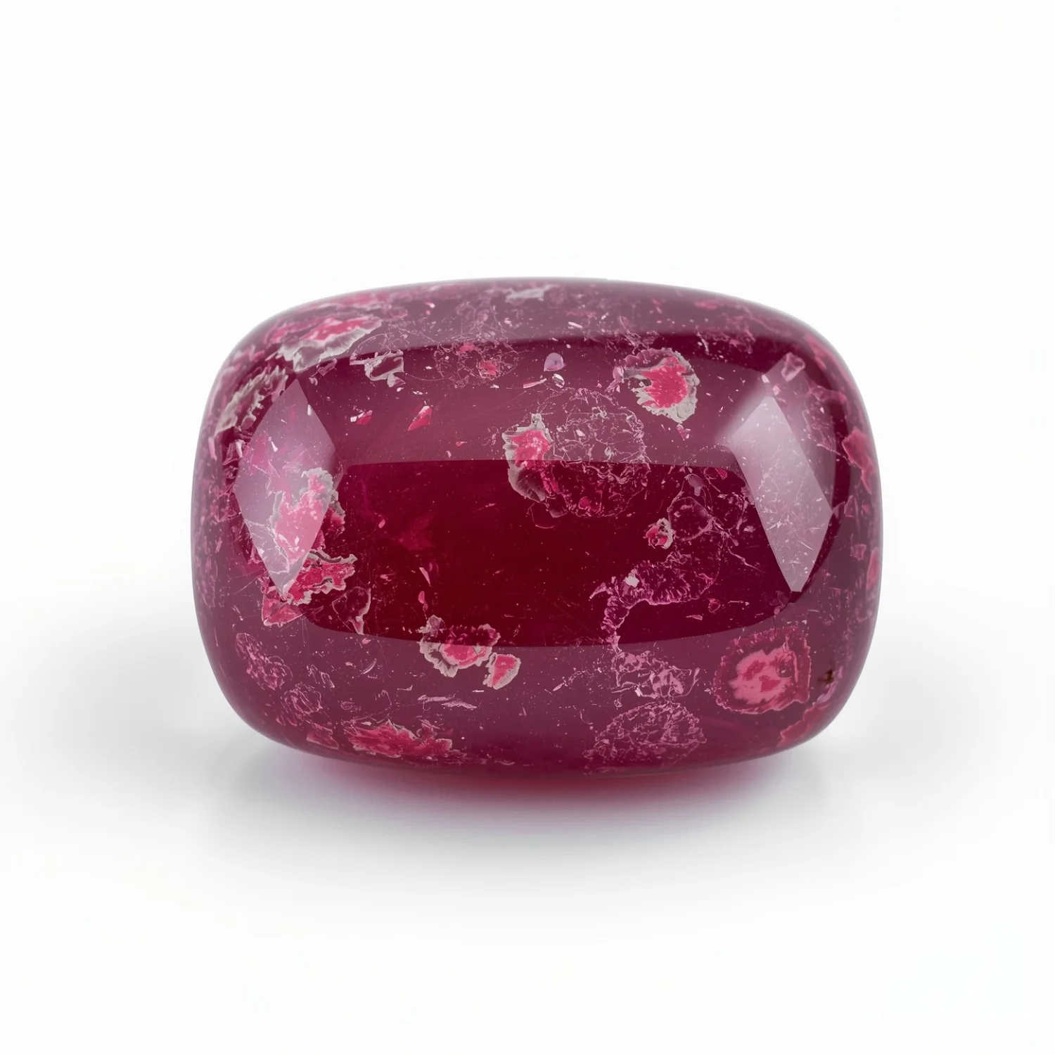 Red Jade 1PC Medium 7x10 MM Emerald Cabochon Red Genuine semi Precious Loose Gemstones - Image 2