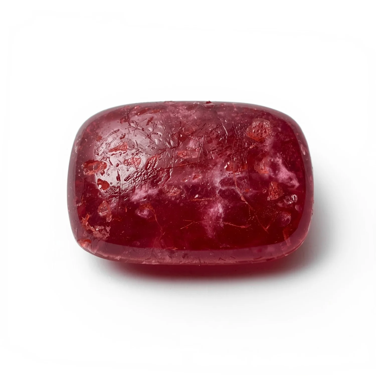 Red Jade 1PC Medium 8x10 MM Emerald Cabochon Red Superior semi Precious Semi Precious Gemstone - Image 2
