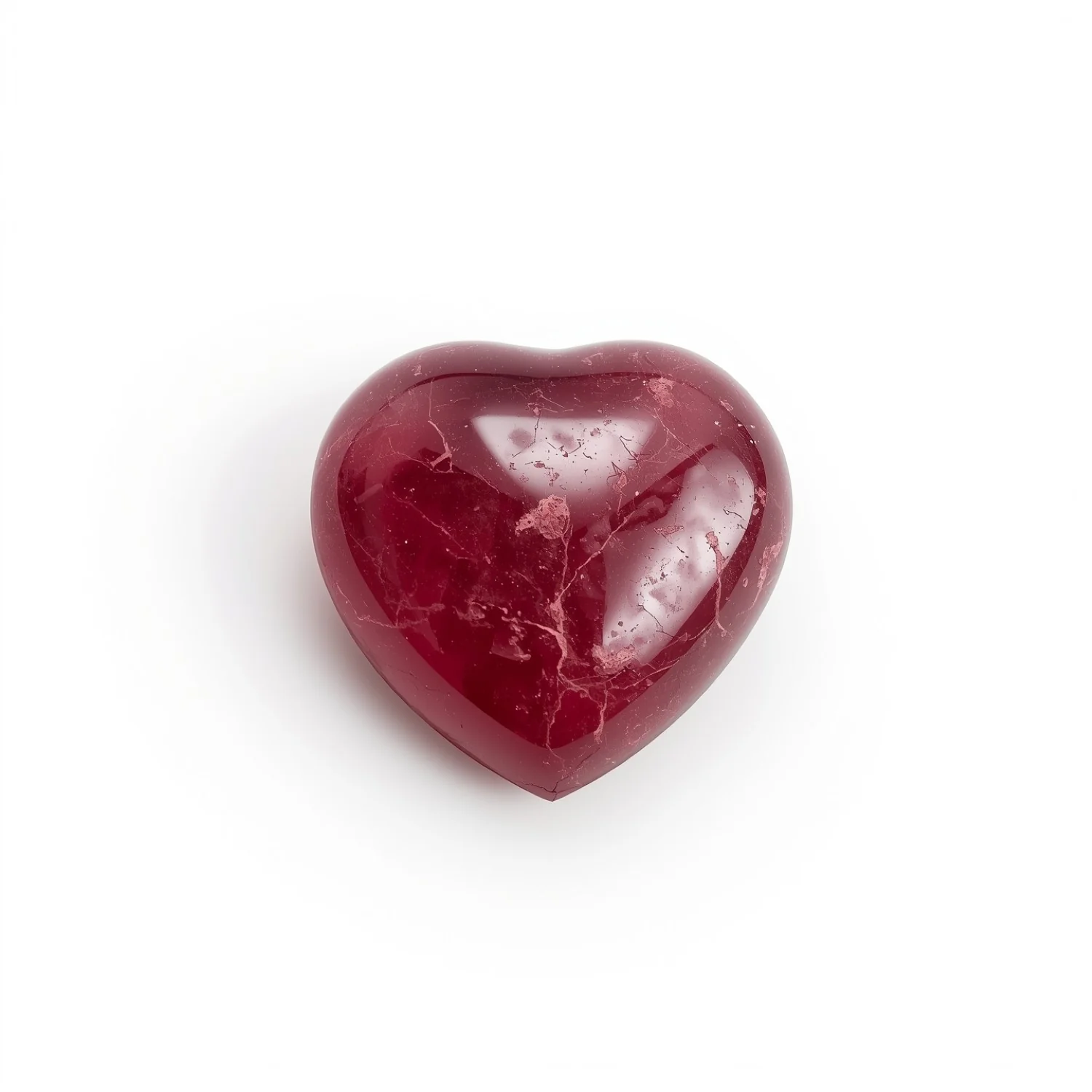 Red Jade 1PC Small 7x7 MM Heart Cabochon Red Shine semi Precious Loose Gems