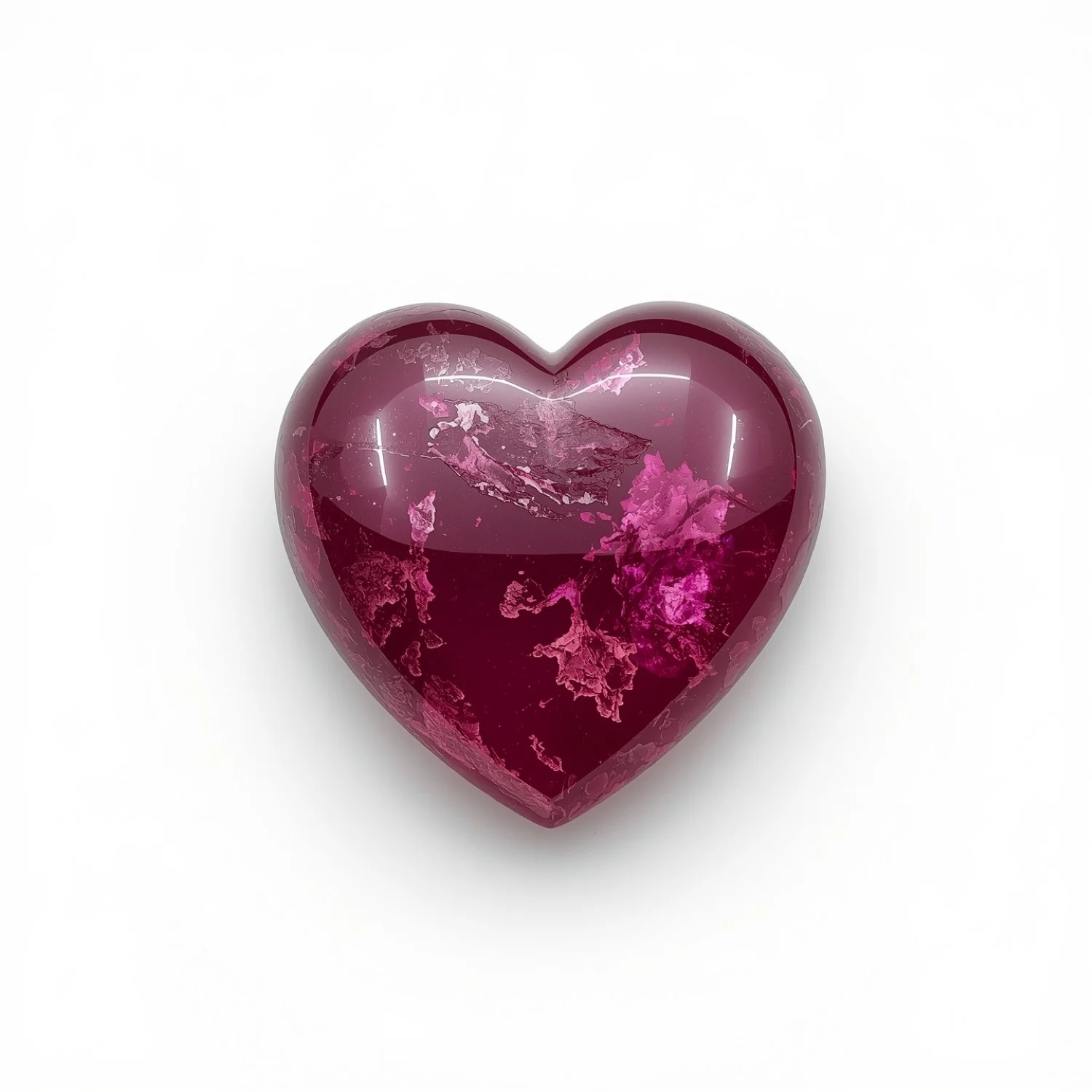 Red Jade 1PC Small 7x7 MM Heart Cabochon Red Shine semi Precious Loose Gems - Image 2