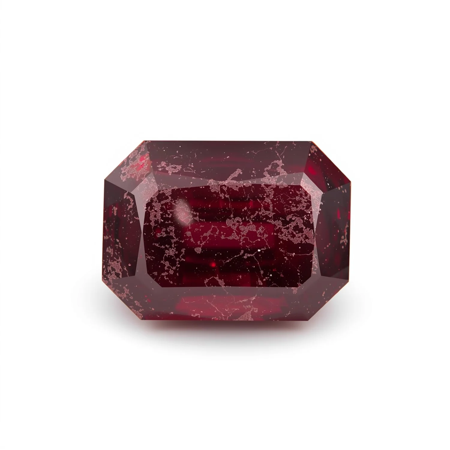 Red Jade 1PC Small 7x9 MM Emerald Faceted Red Polished Semi Precious Loose Gems