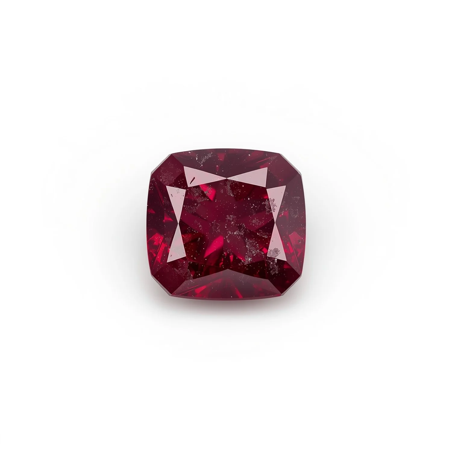 Red Jade 1PC Tiny 5x5 MM Square Faceted Red Sparkling Semi Precious Loose Gemstone - Image 2
