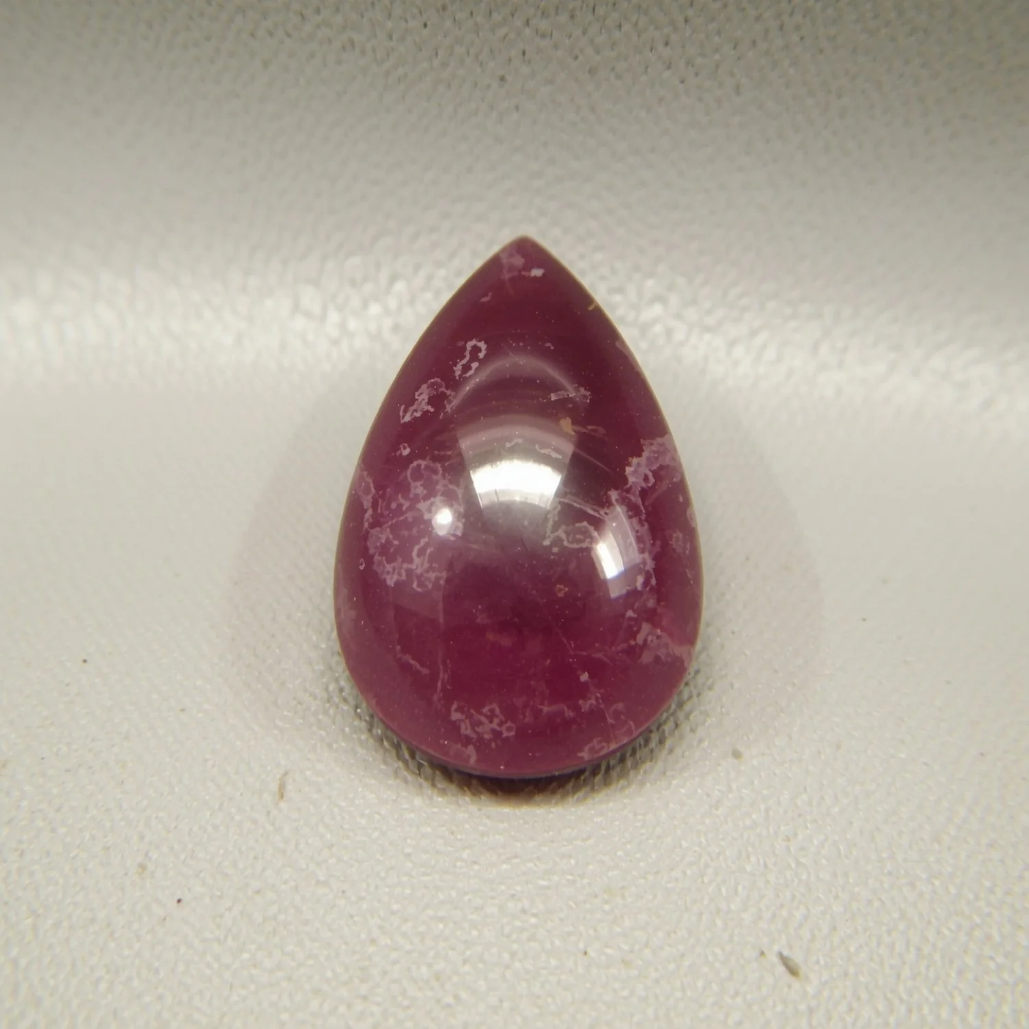 Red Jade 1PC Tiny 5x7 MM Pear Cabochon Red Polished semi Precious Loose Gems - Image 2