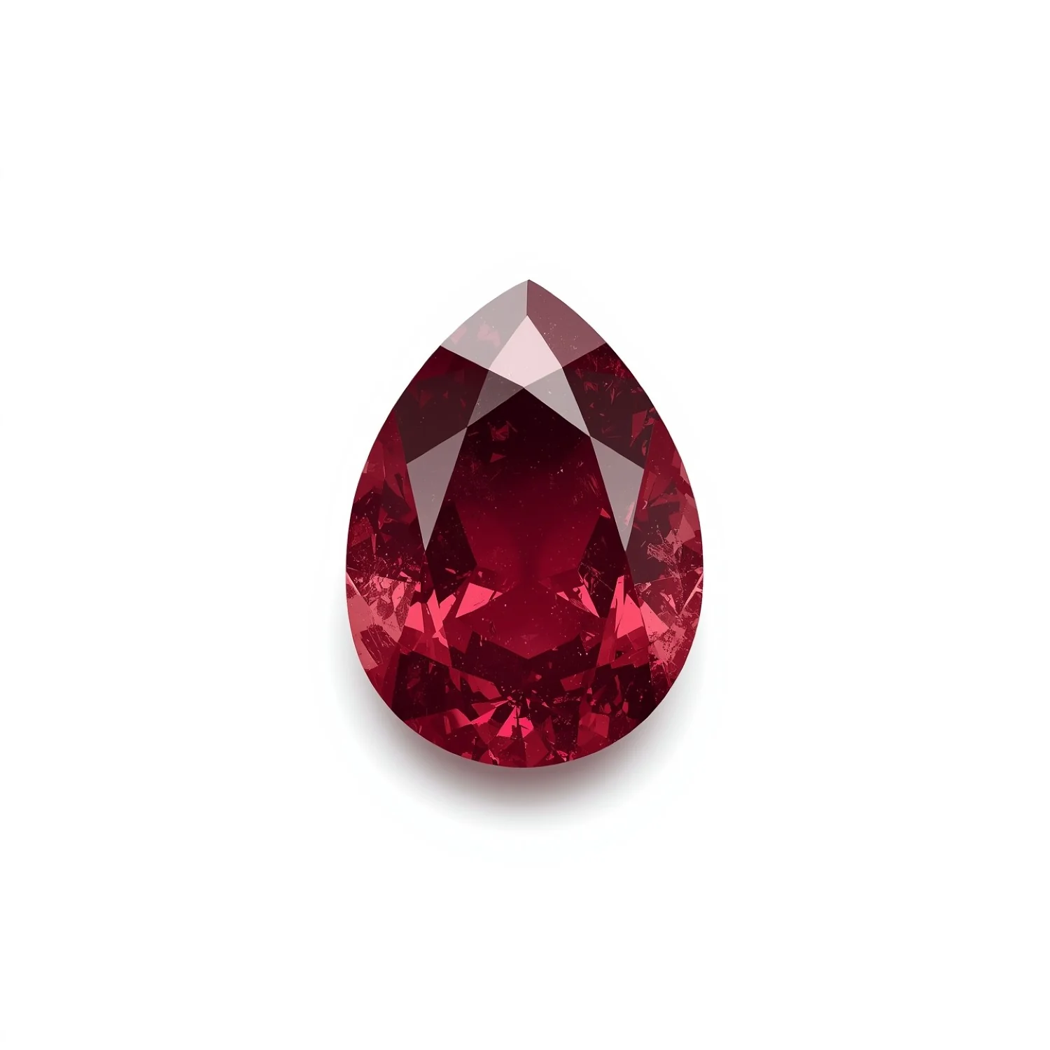 Red Jade 1PC Tiny 5x7 MM Pear Faceted Red Superior Semi Precious Gems - Image 2