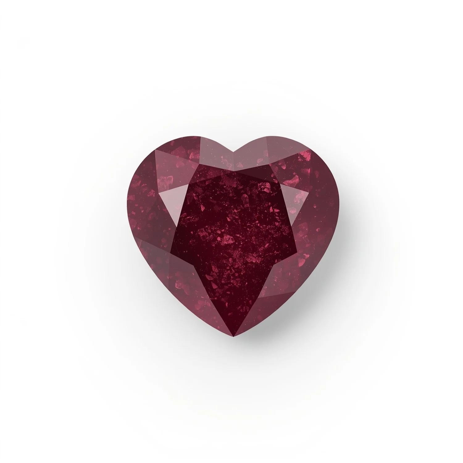 Red Jade 1PC Tiny 6x6 MM Heart Faceted Red Polished Semi Precious Loose Gemstones - Image 2