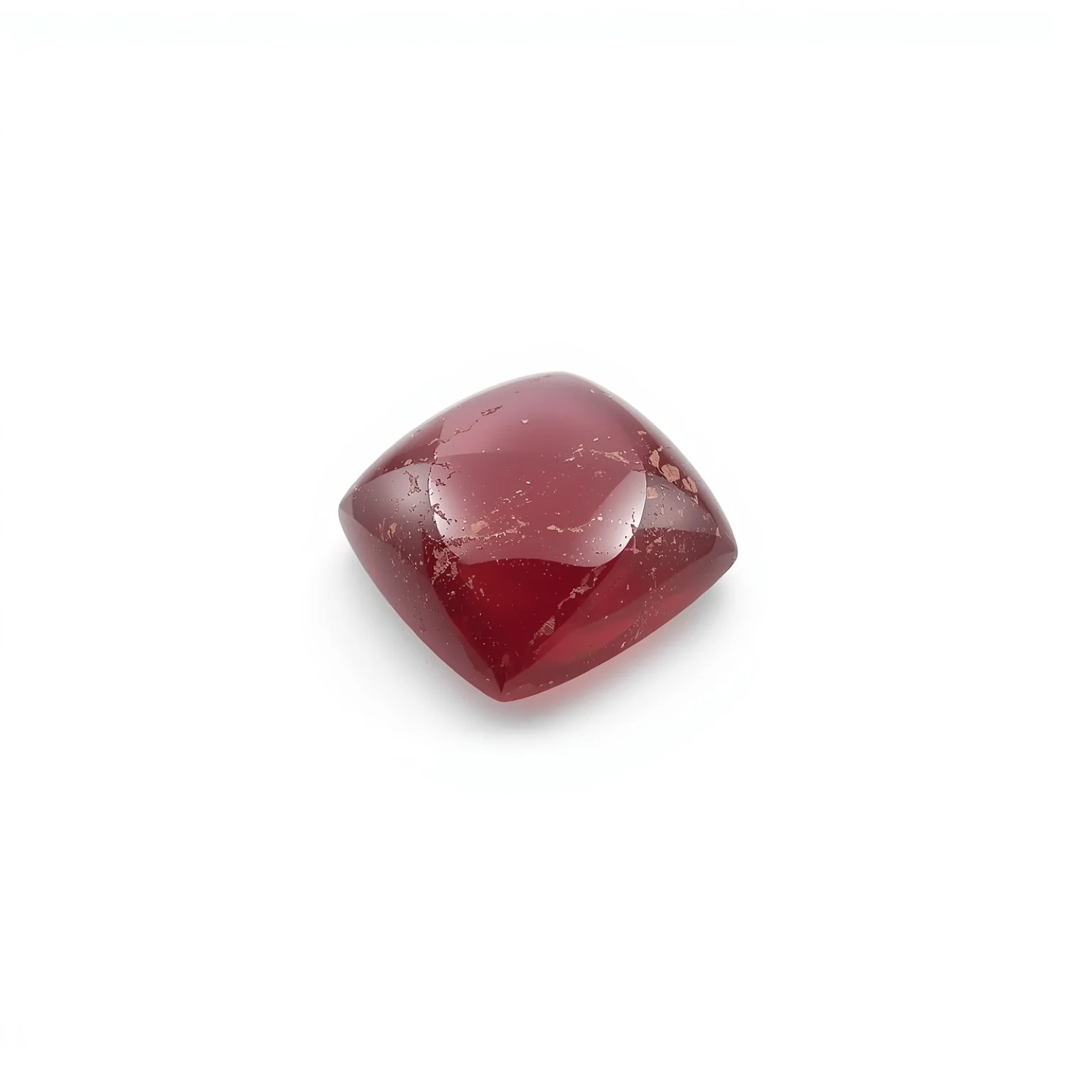 Red Jade 1PC Tiny 6x6 MM Square Cabochon Red Sparkling semi Precious Semi Precious Gemstone