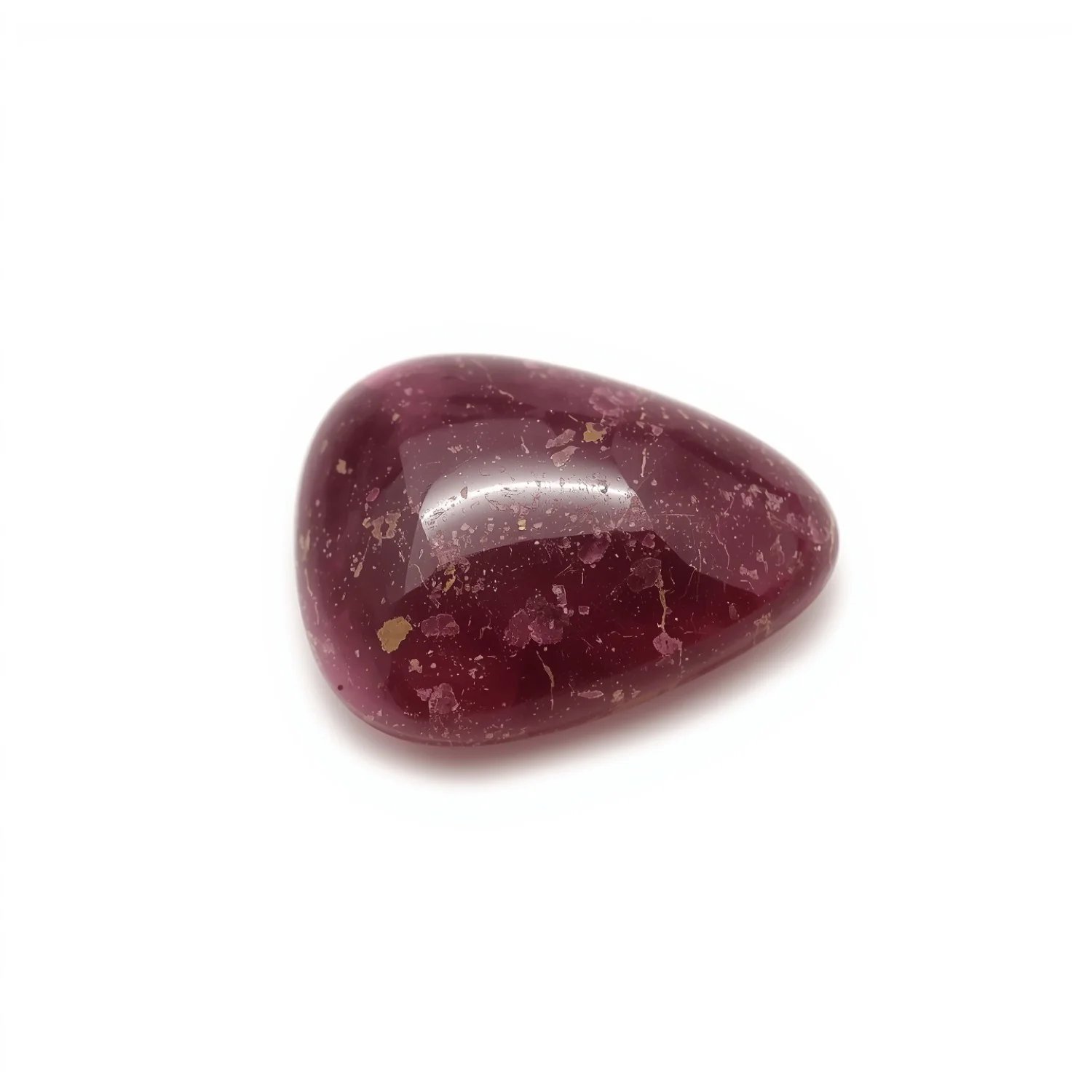 Red Jade 1PC Tiny 6x6 MM Triangle Cabochon Red Genuine semi Precious Loose Gems - Image 2