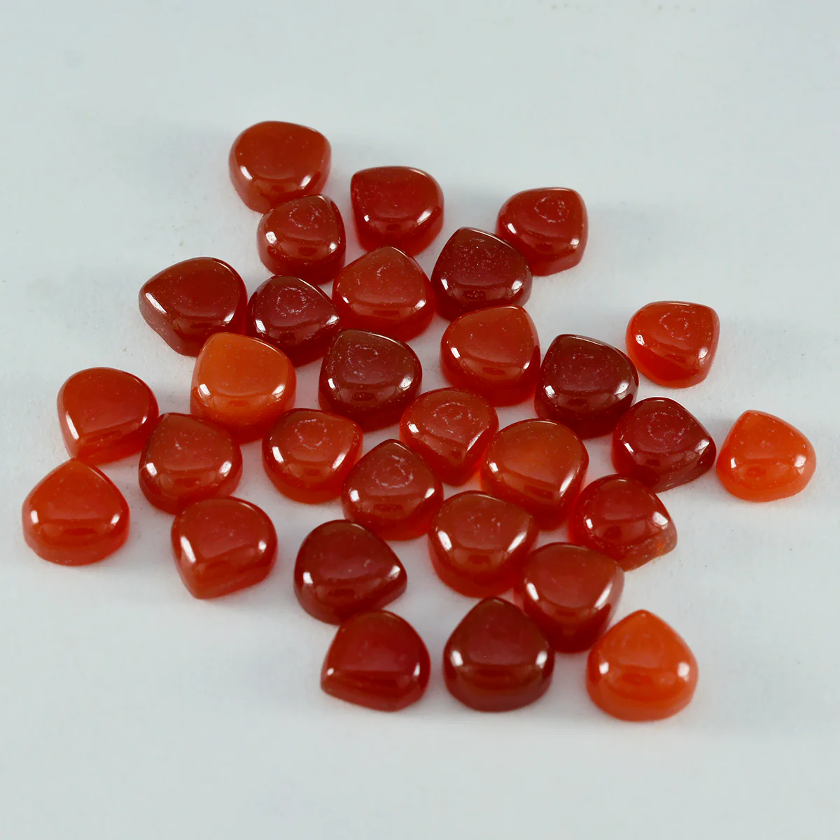 Red Onyx 10PC Tiny 3x3 MM Heart Cabochon Red Superior semi Precious Gems