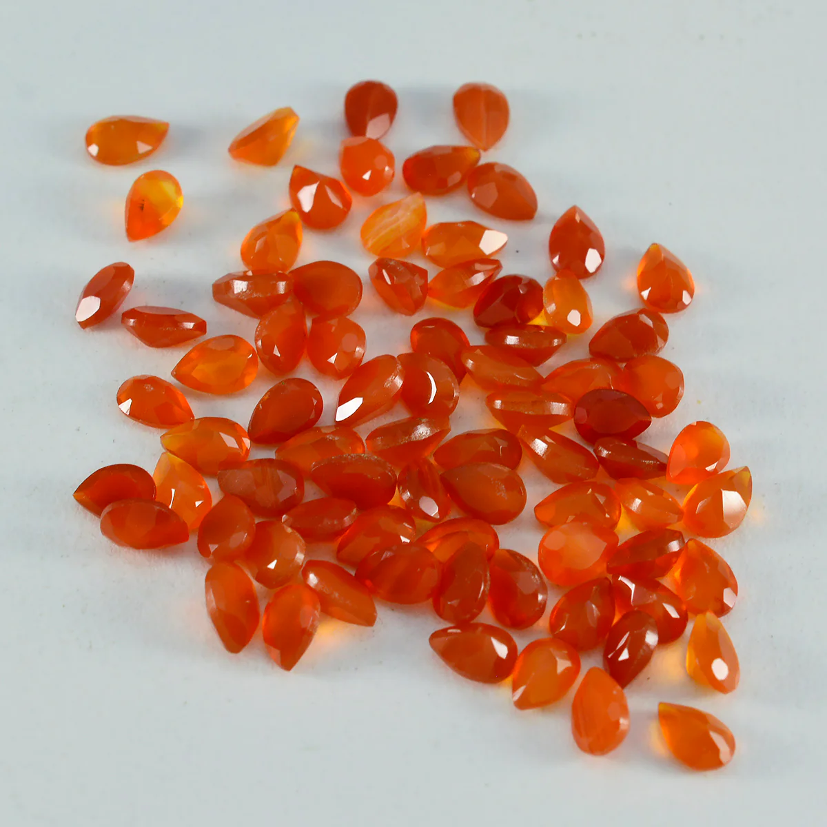 Red Onyx 10PC Tiny 3x5 MM Pear Faceted Red Genuine Semi Precious Loose Gems