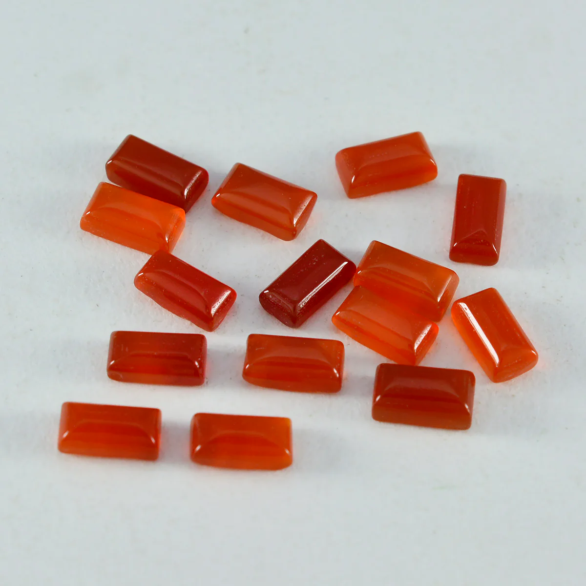 Red Onyx 10PC Tiny 3x6 MM Baguette Cabochon Red Pure semi Precious Loose Gems - Image 2