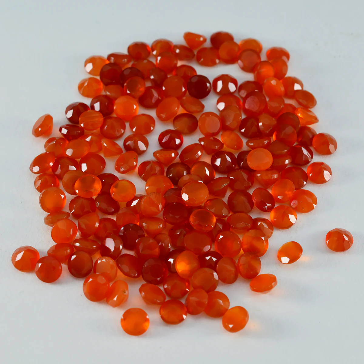 Red Onyx 10PC Tiny 4x4 MM Round Faceted Red Brilliant Semi Precious Loose Gemstones - Image 4