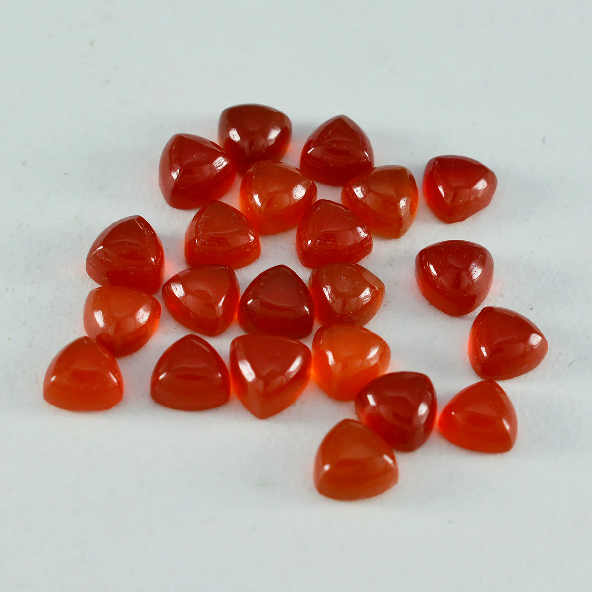 Red Onyx 10PC Tiny 4x4 MM Triangle Cabochon Red Splendid semi Precious Loose Gemstone