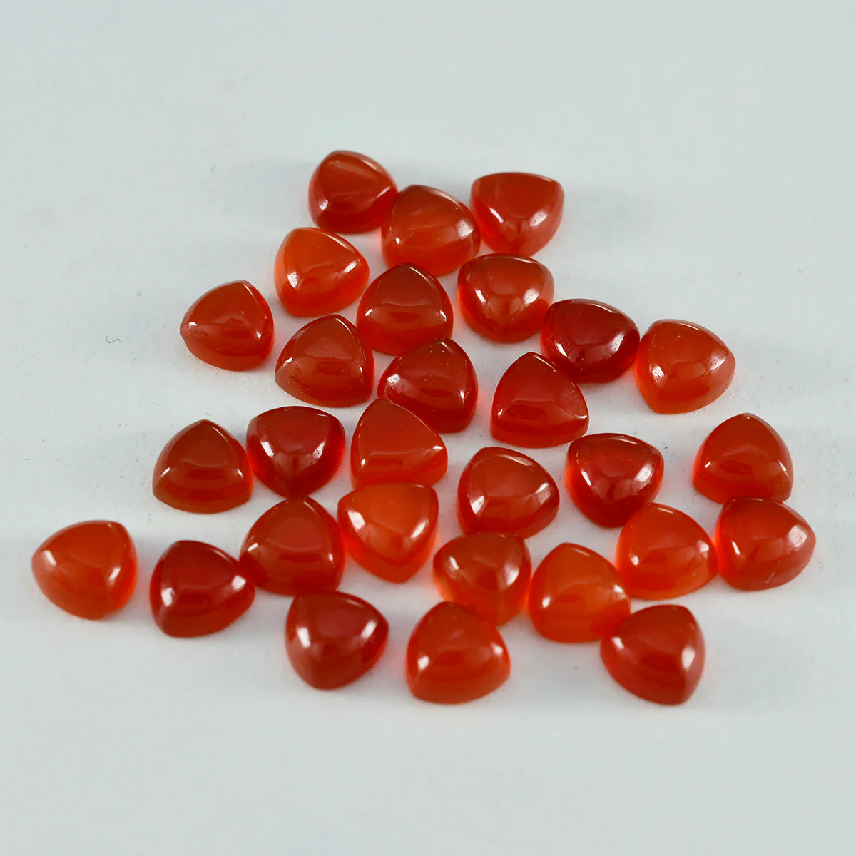 Red Onyx 10PC Tiny 4x4 MM Triangle Cabochon Red Splendid semi Precious Loose Gemstone - Image 4