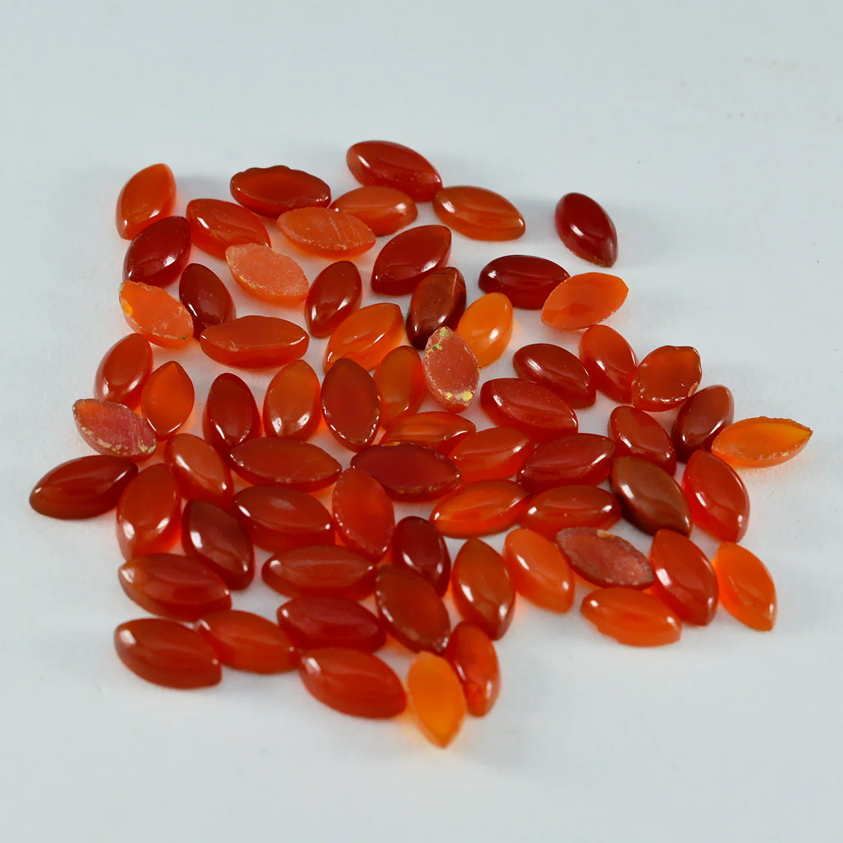 Red Onyx 10PC Tiny 4x8 MM Marquise Cabochon Red Splendid semi Precious Loose Gemstone - Image 2