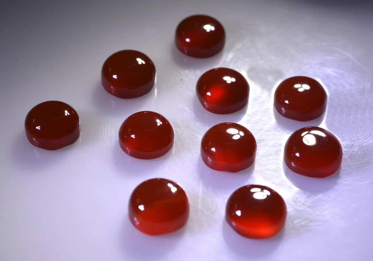Red Onyx 10PC Tiny 5x5 MM Round Cabochon Red Pure semi Precious Loose Gems - Image 3