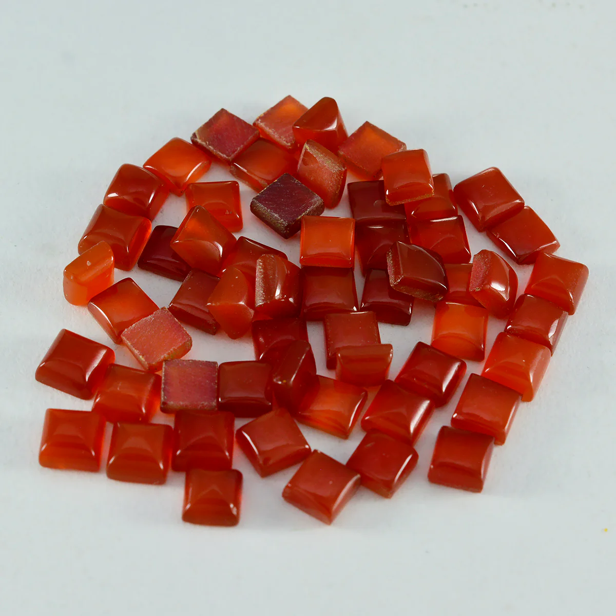 Red Onyx 10PC Tiny 5x5 MM Square Cabochon Red Natural semi Precious Gems