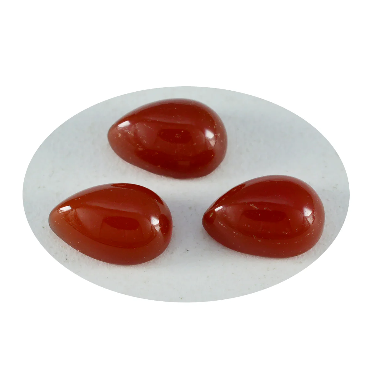 Red Onyx 1PC Large 10x12 MM Pear Cabochon Red Fine semi Precious Loose Gemstone - Image 2