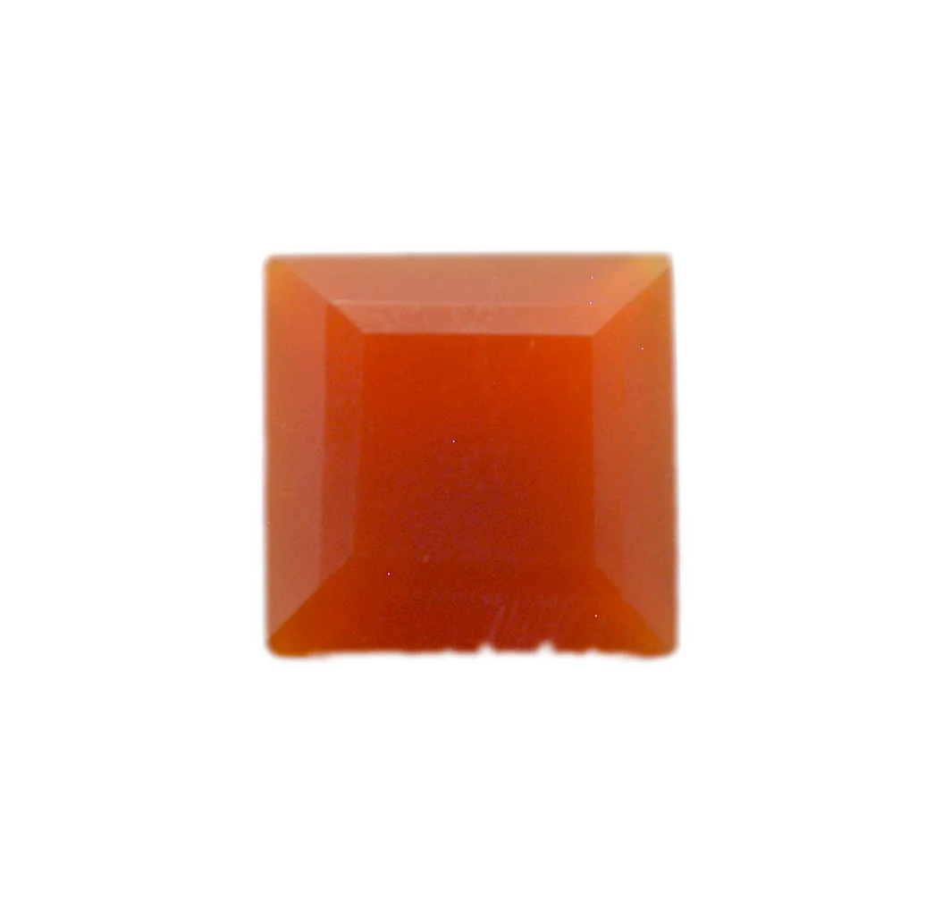 Red Onyx 1PC Large 11x11 MM Square Faceted Red Fine Semi Precious Loose Gemstone - Image 2