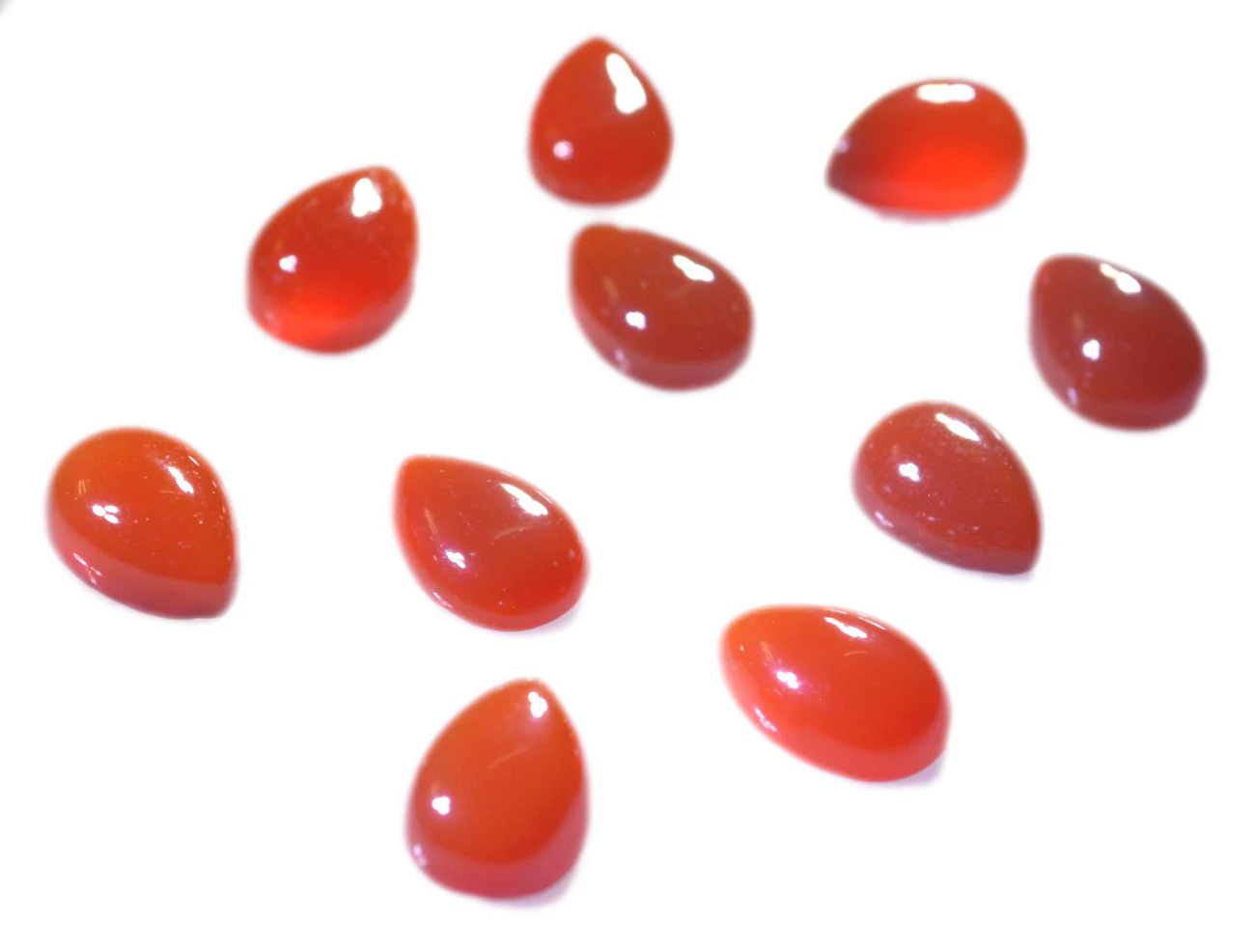 Red Onyx 1PC Medium 7x10 MM Pear Cabochon Red Splendid semi Precious Semi Precious Gemstone - Image 3