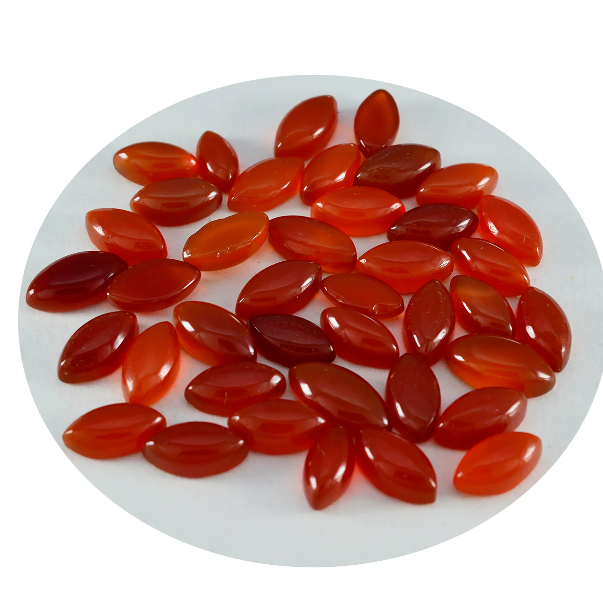 Red Onyx 1PC Medium 7x14 MM Marquise Cabochon Red Shine semi Precious Precious Gemstone - Image 2
