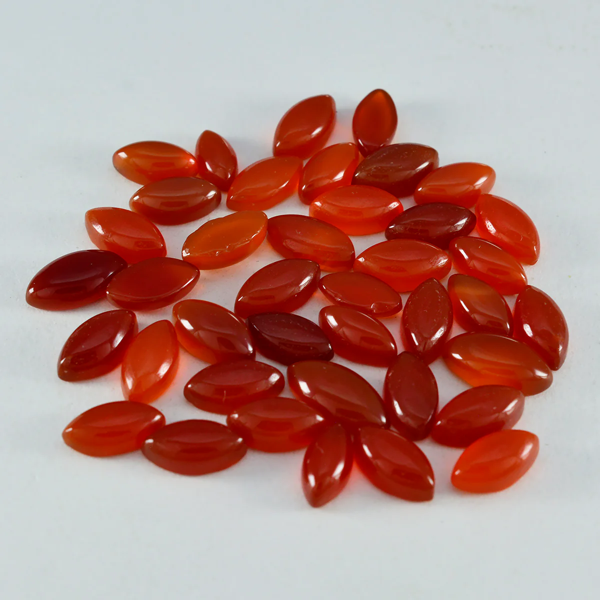 Red Onyx 1PC Medium 7x14 MM Marquise Cabochon Red Shine semi Precious Precious Gemstone - Image 3