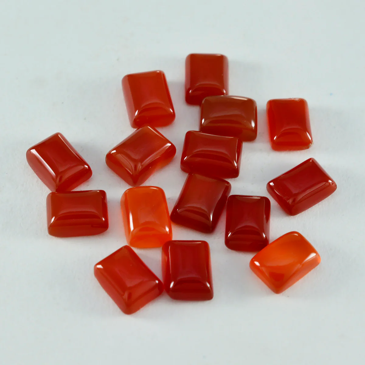 Red Onyx 1PC Medium 8x10 MM Emerald Cabochon Red High-Quality semi Precious Loose Gemstones - Image 2