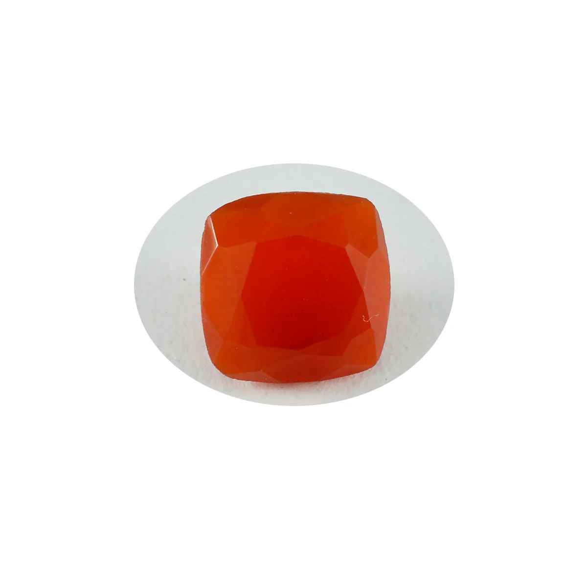 Red Onyx 1PC Medium 9x9 MM Cushion Faceted Red Lustrous Semi Precious Gems - Image 2