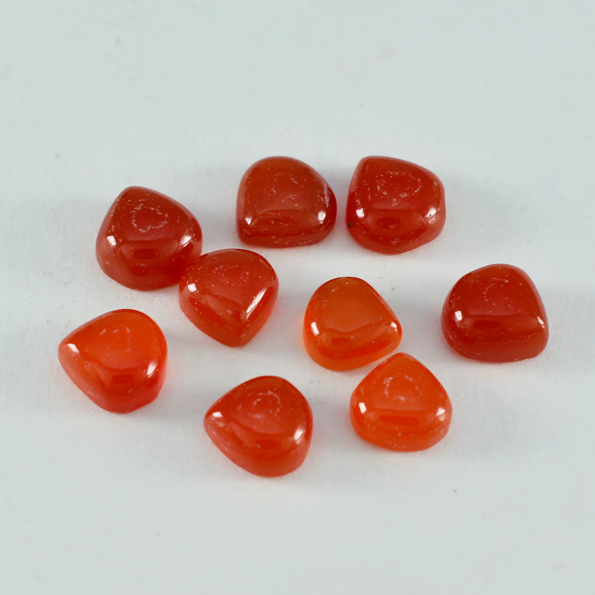 Red Onyx 1PC Medium 9x9 MM Heart Cabochon Red Splendid semi Precious Gems - Image 3