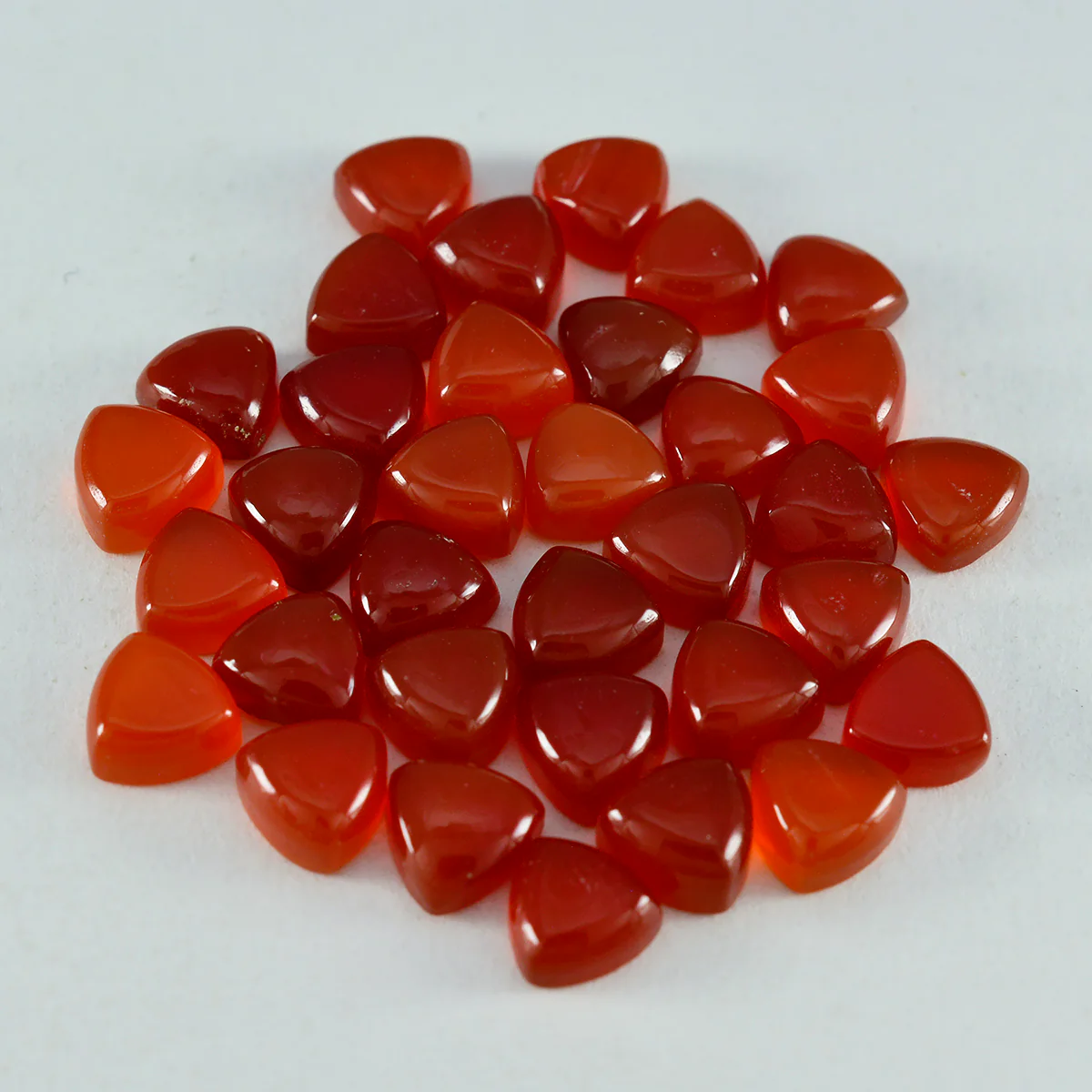 Red Onyx 1PC Medium 9x9 MM Triangle Cabochon Red High-Quality semi Precious Loose Gems - Image 4