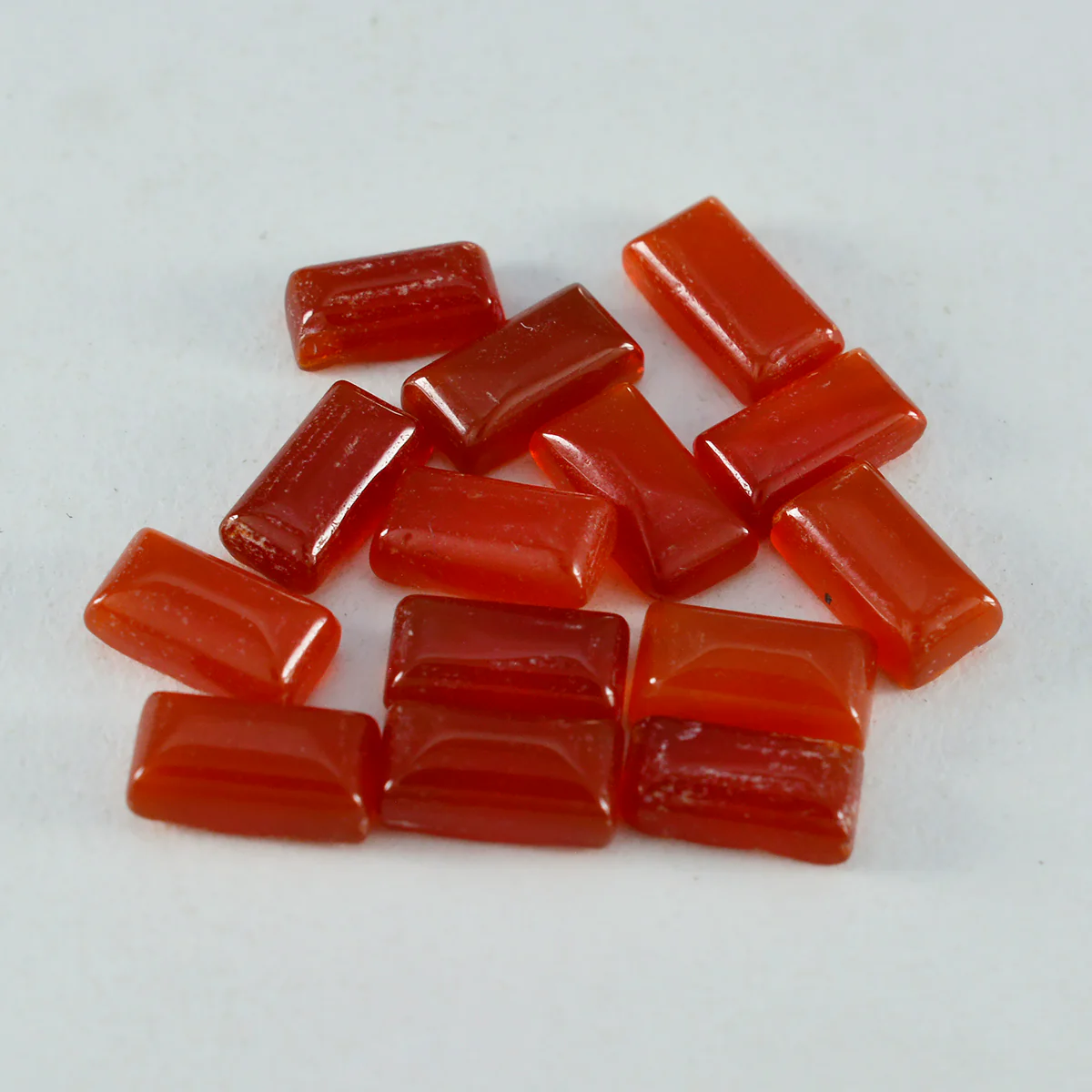 Red Onyx 1PC Small 6x12 MM Baguette Cabochon Red Sparkling semi Precious Semi Precious Gemstone - Image 4