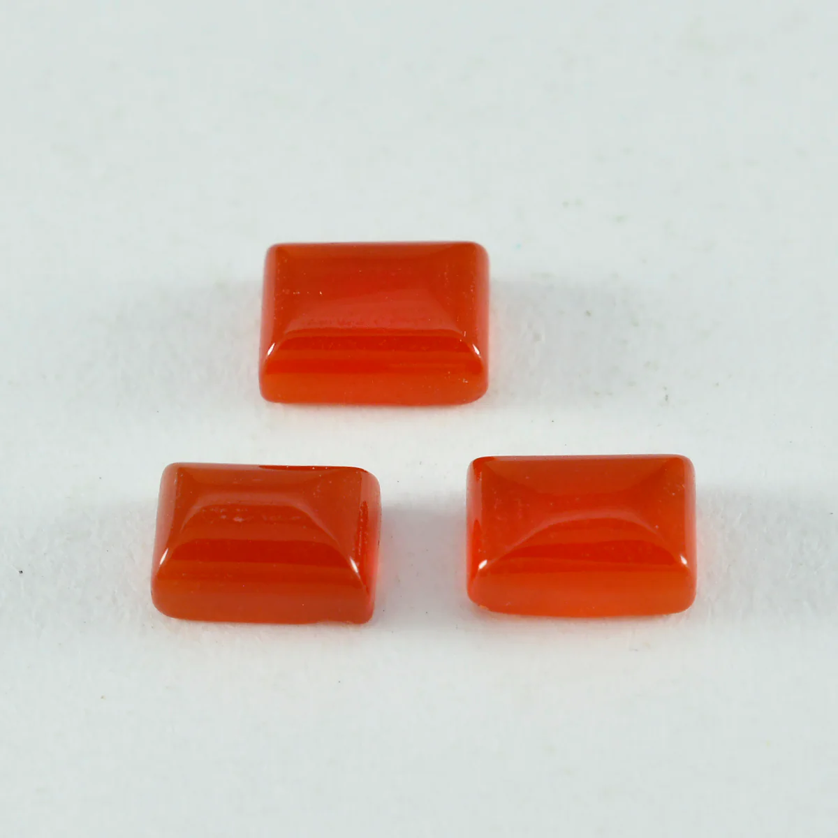 Red Onyx 1PC Small 6x8 MM Emerald Cabochon Red Luster semi Precious Precious Gemstone