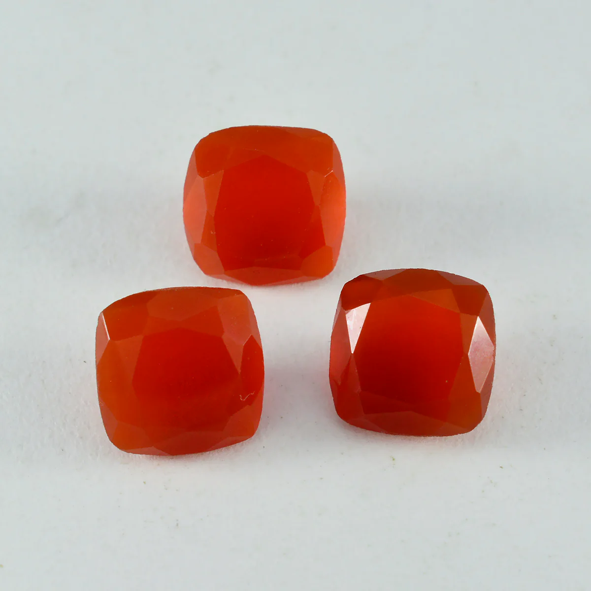 Red Onyx 1PC Small 7x7 MM Cushion Faceted Red Splendid Semi Precious Loose Gemstone - Image 3