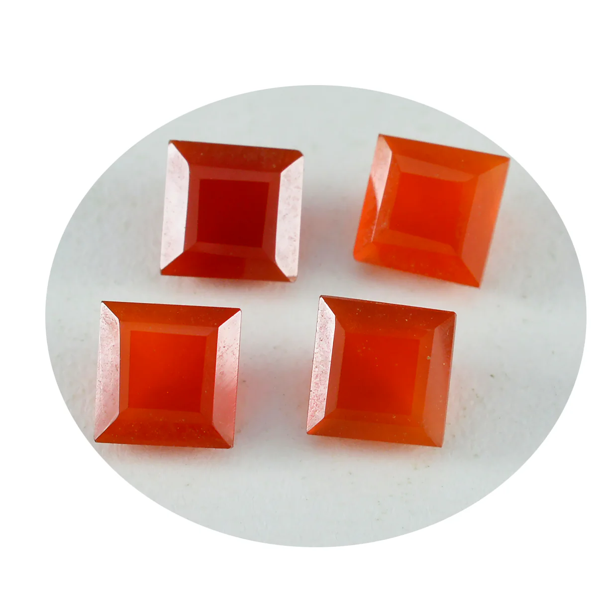Red Onyx 1PC Small 7x7 MM Square Faceted Red Splendid Semi Precious Loose Gemstone - Image 2
