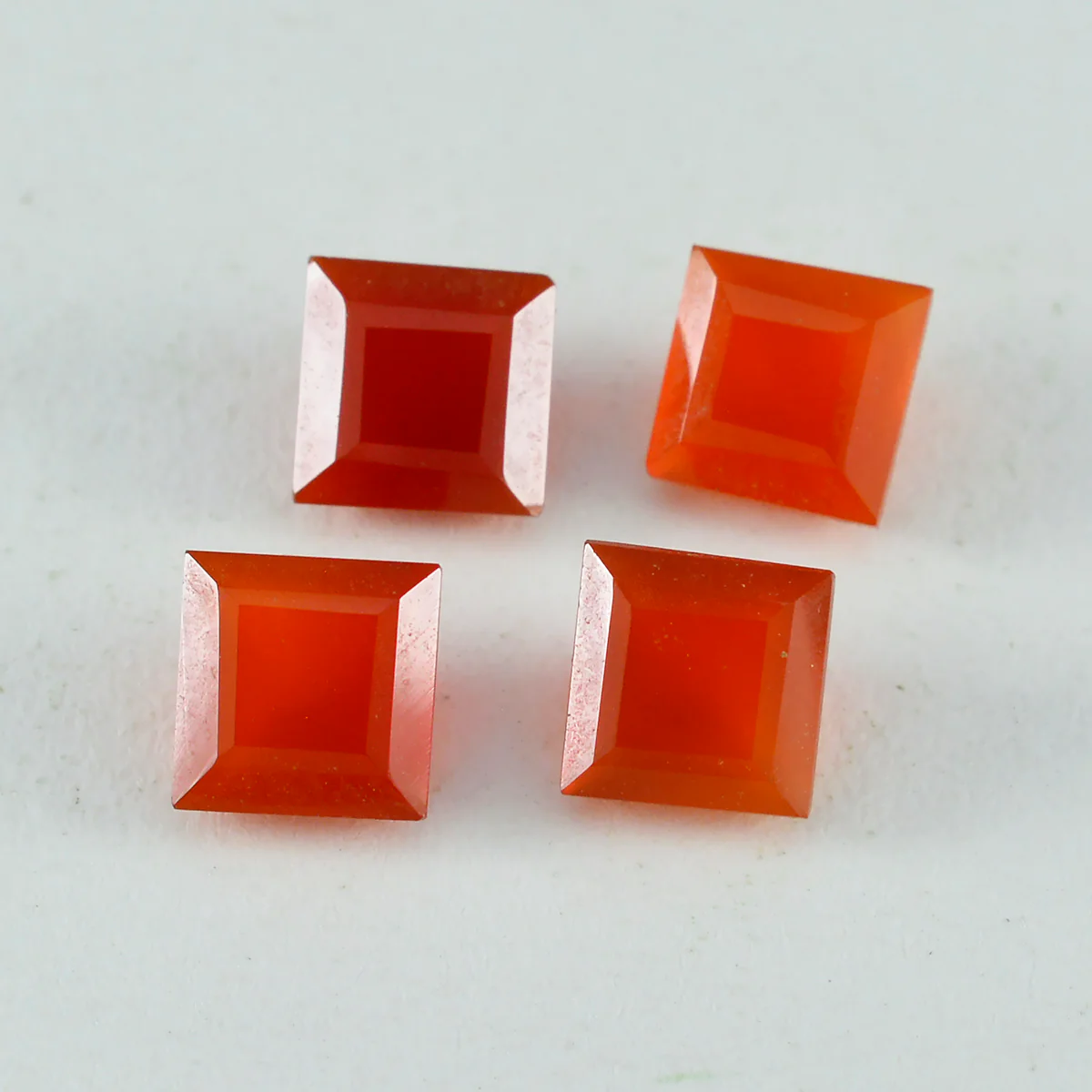 Red Onyx 1PC Small 7x7 MM Square Faceted Red Splendid Semi Precious Loose Gemstone - Image 3