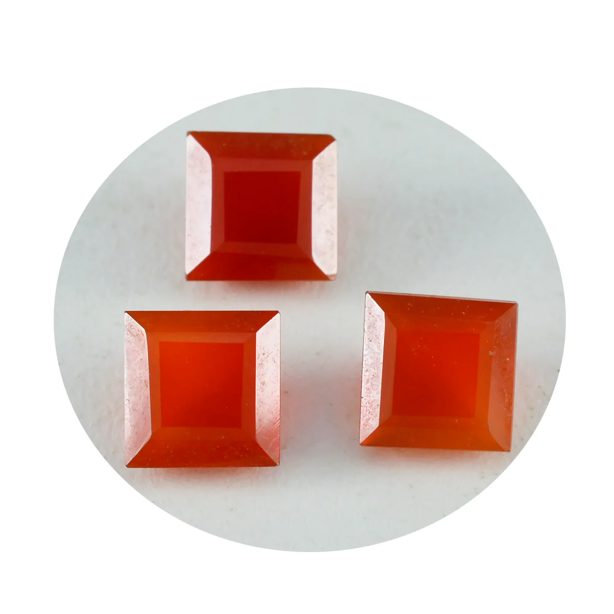Red Onyx 1PC Small 8x8 MM Square Faceted Red Luster Semi Precious Loose Gemstones - Image 2