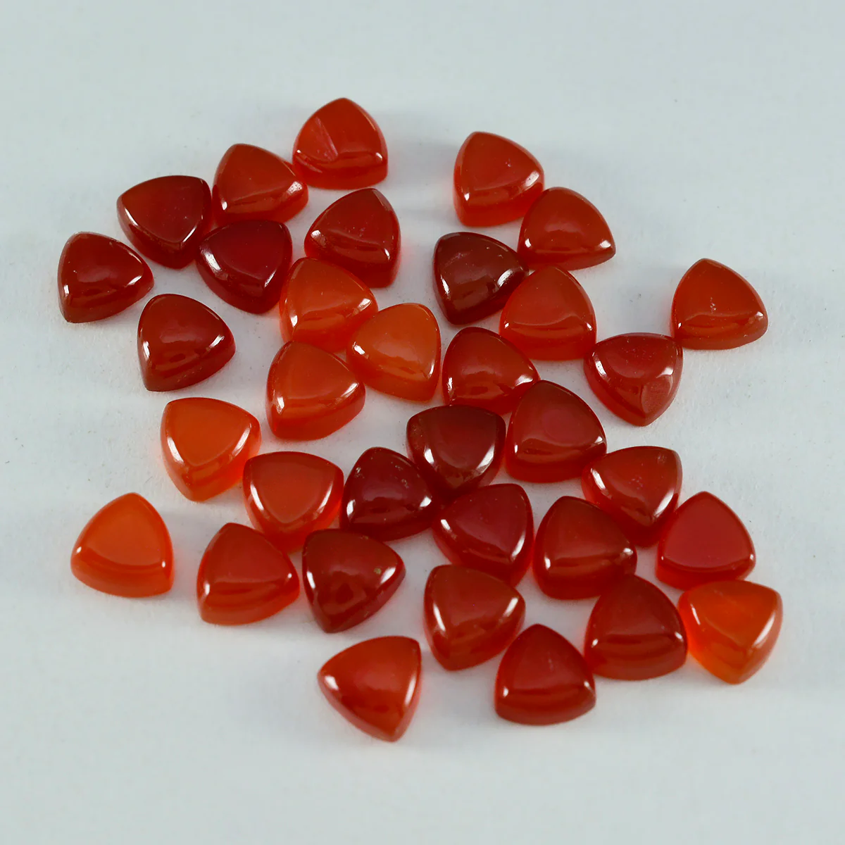Red Onyx 1PC Tiny 6x6 MM Triangle Cabochon Red Lustrous semi Precious Semi Precious Gemstone