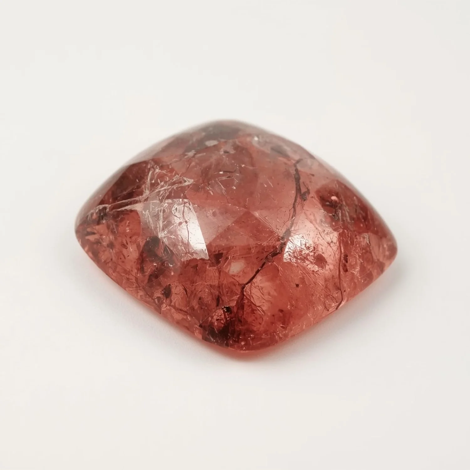 Red Strawberry Quartz 10PC Tiny 3x3 MM Cushion Cabochon Red Superior semi Precious Loose Gemstone - Image 2