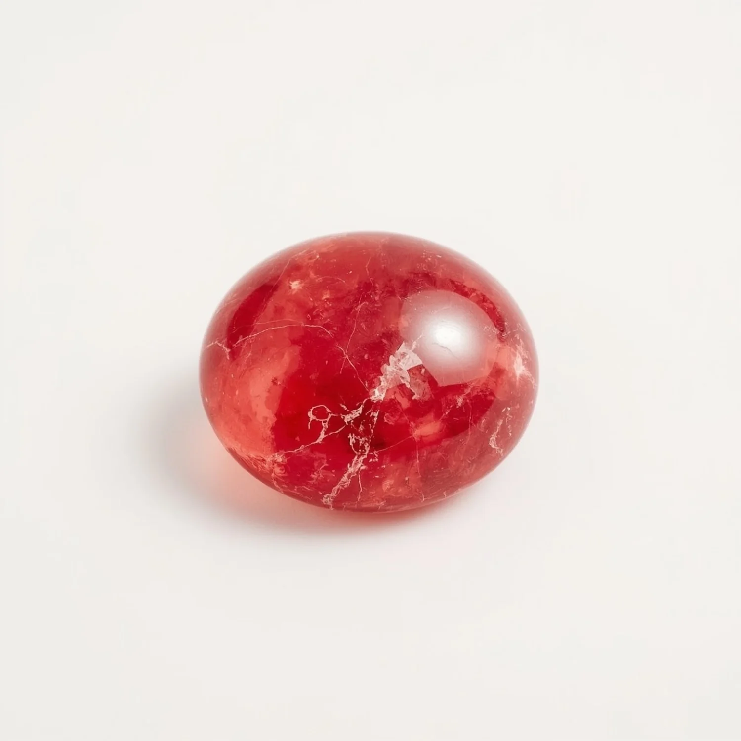 Red Strawberry Quartz 10PC Tiny 4x4 MM Round Cabochon Red Shine semi Precious Loose Gemstones - Image 2