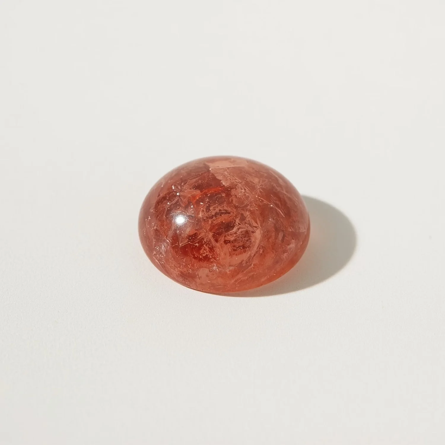 Red Strawberry Quartz 1PC Large 11x11 MM Round Cabochon Red Fiery semi Precious Semi Precious Gemstone - Image 2