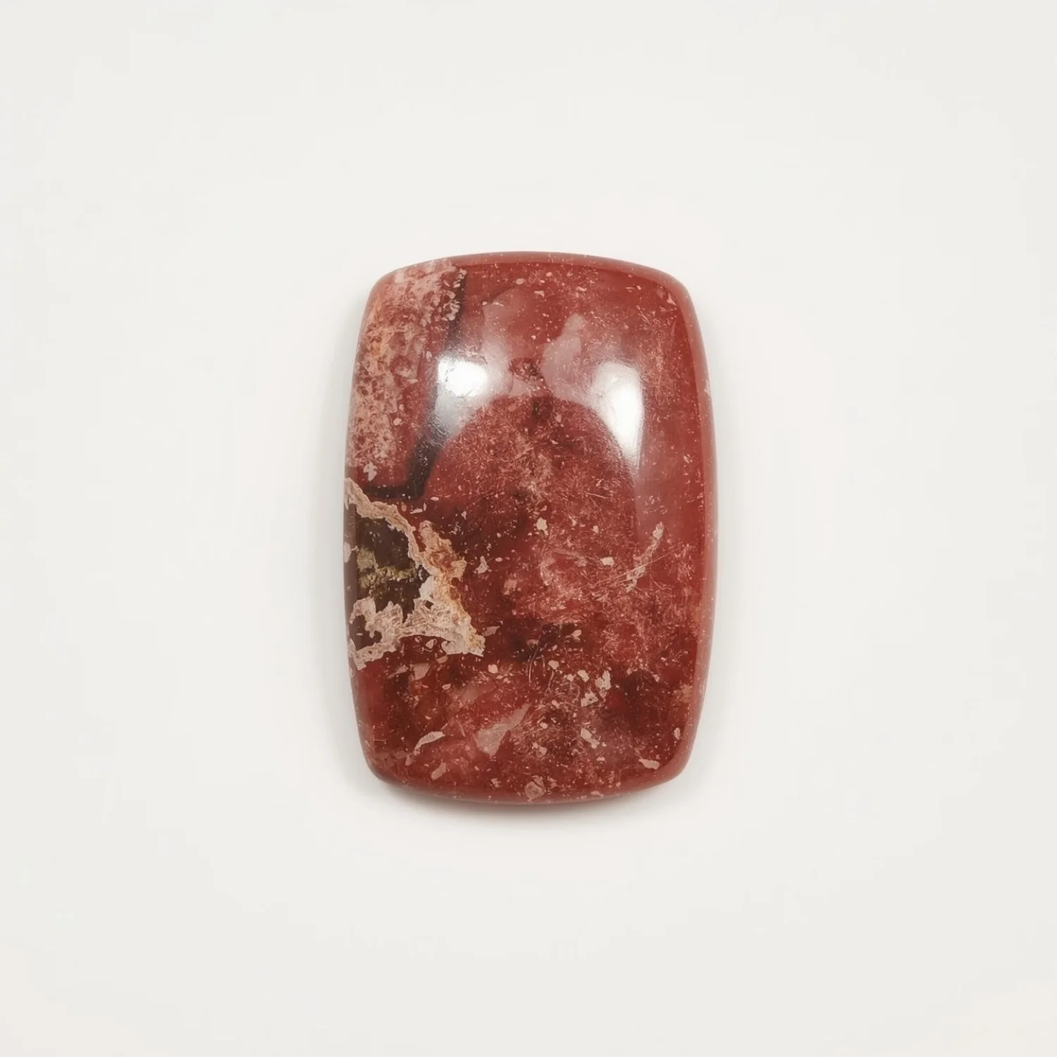 Red Strawberry Quartz 1PC Medium 7x10 MM Emerald Cabochon Red Luster semi Precious Loose Gems
