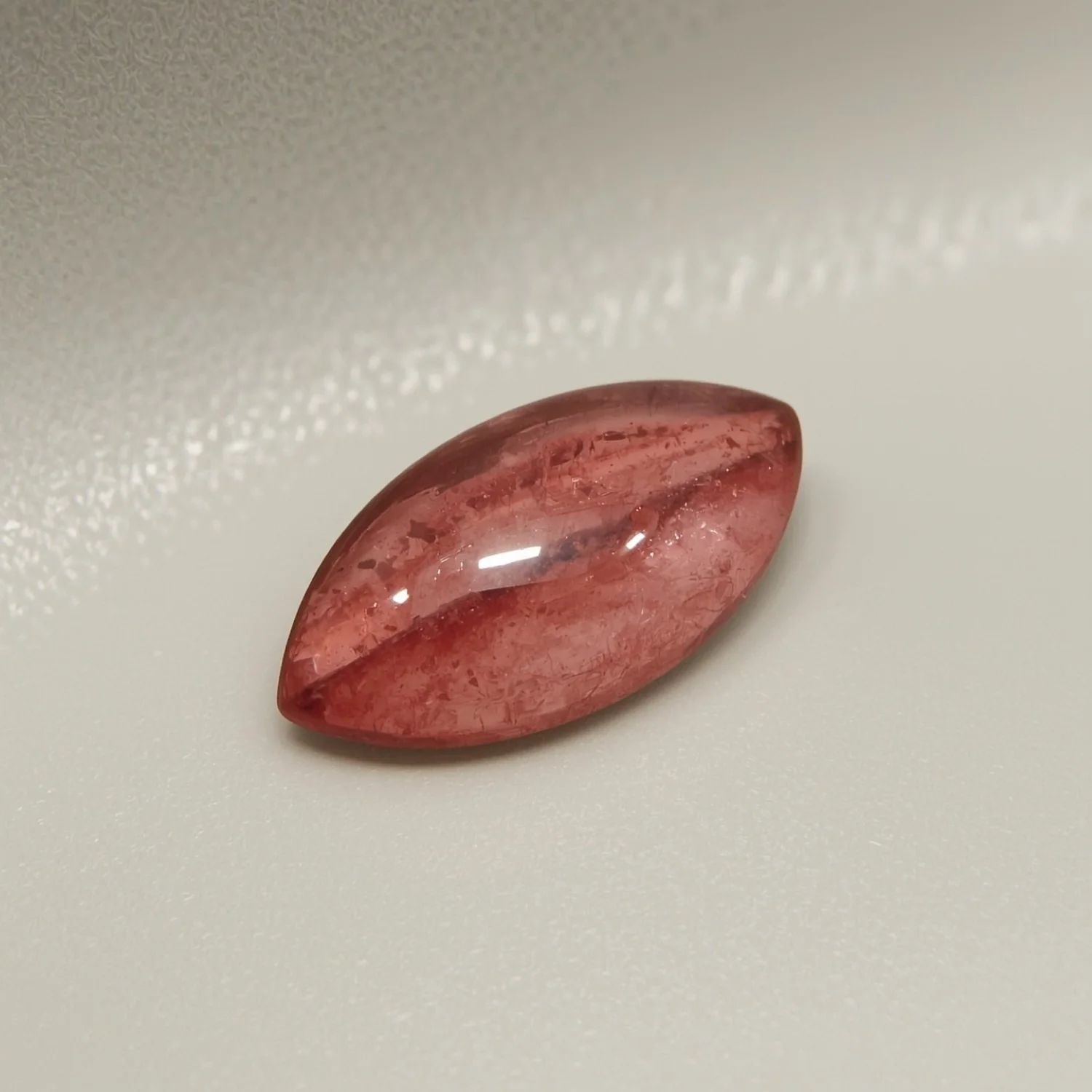 Red Strawberry Quartz 1PC Small 5x10 MM Marquise Cabochon Red Genuine semi Precious Loose Gemstones - Image 2