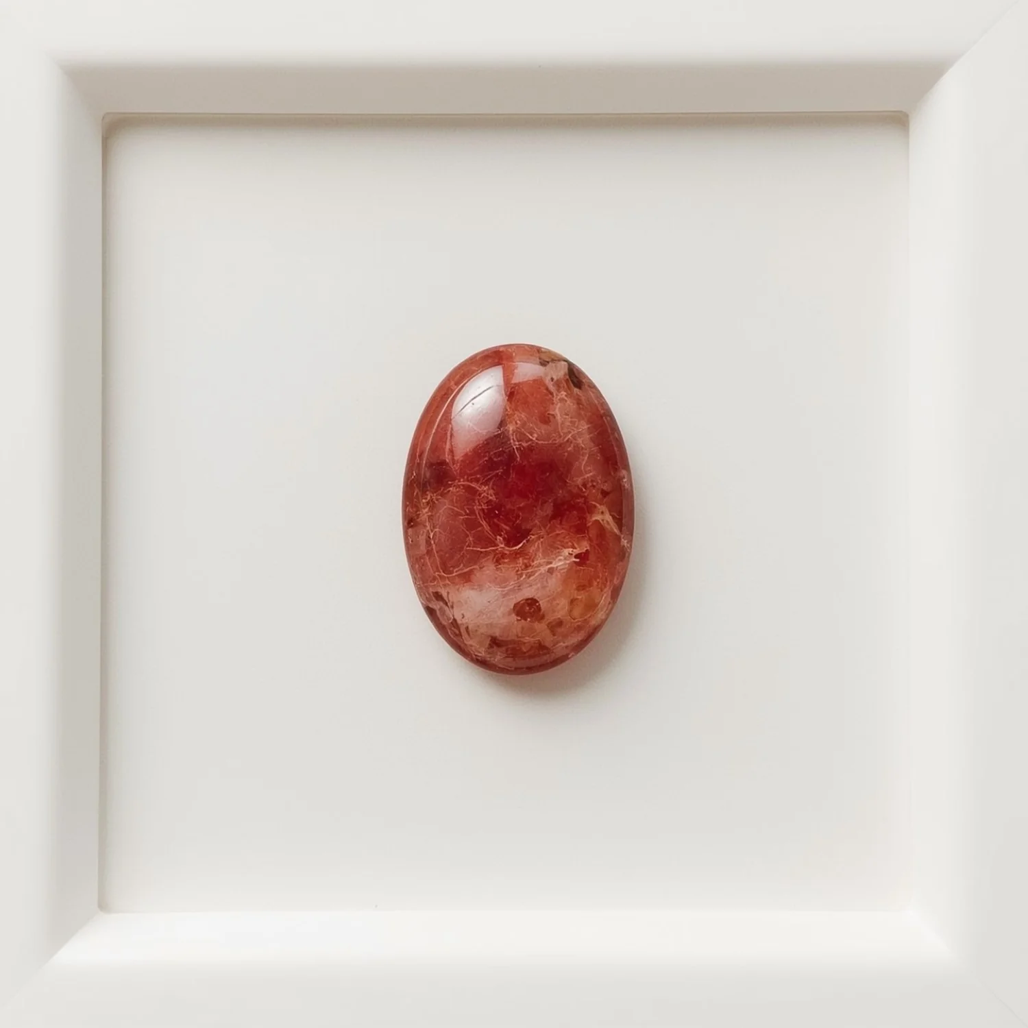 Red Strawberry Quartz 1PC Small 6x8 MM Oval Cabochon Red Shine semi Precious Loose Gems - Image 2