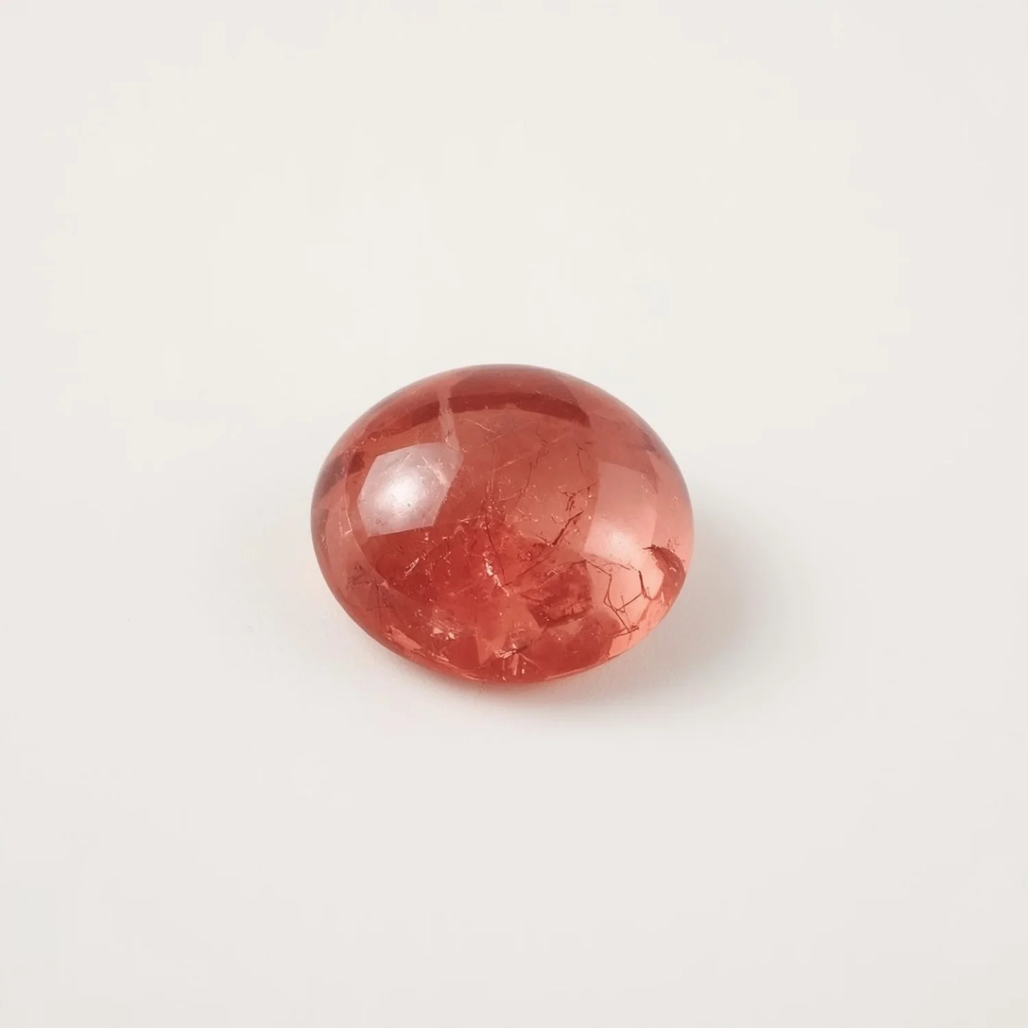 Red Strawberry Quartz 1PC Tiny 6x6 MM Round Cabochon Red High-Quality semi Precious Precious Gemstone - Image 2